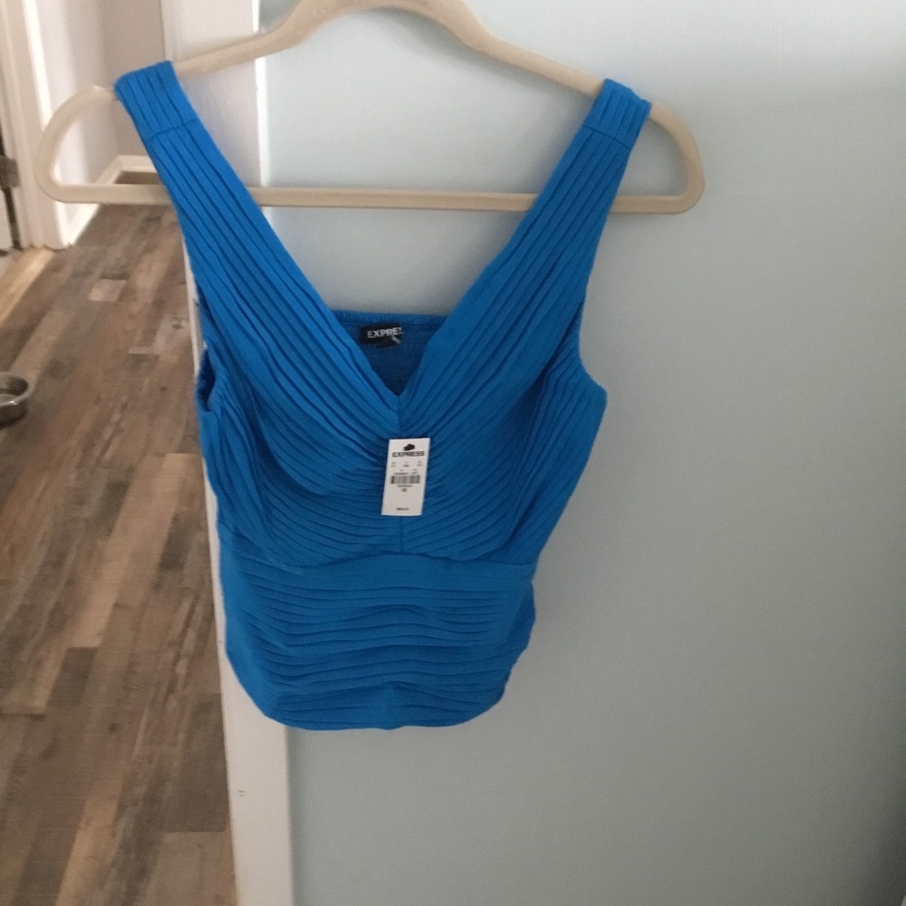 Express sleeveless top blue